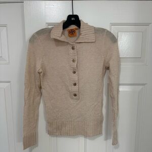 Tory Burch Cream Wool and Cashmere Sweater